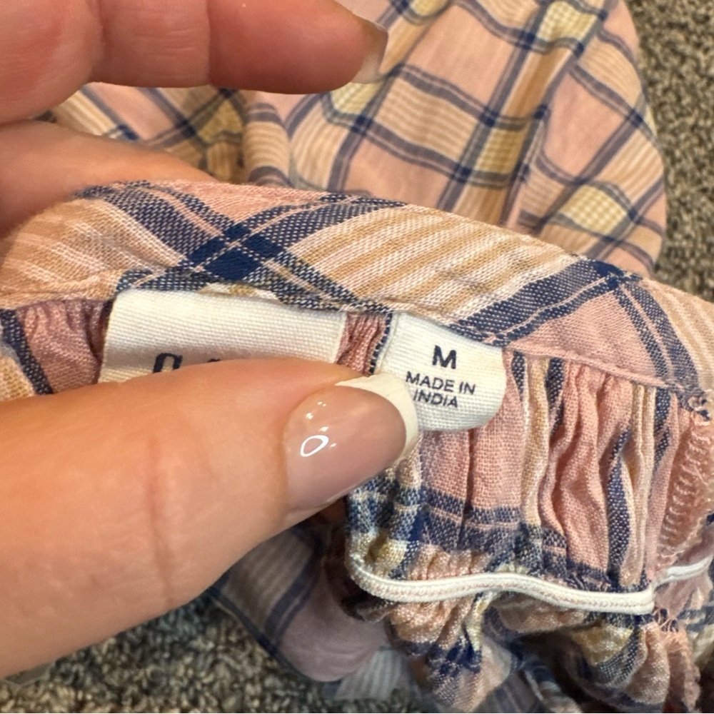 GAP Pink and Blue Plaid Button Down Shirt - Picture 7 of 10